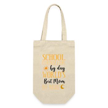 School Counselor Mom School - Gift Bag for Bottles - nature - Front