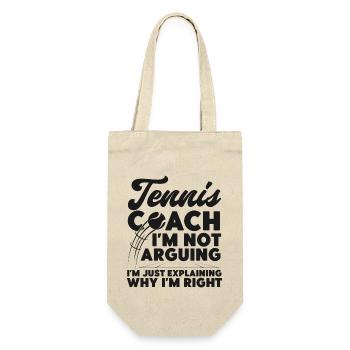 Drôle de joueur de tennis raquette de tennis - Sac à bouteille - nature - Devant