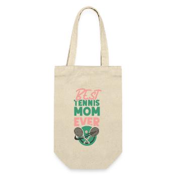 Funny Tennis Player Racket Mom - Gift Bag for Bottles - nature - Front