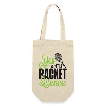 Funny Tennis Player Racket You - Geschenkbeutel für Flaschen - Natur - Vorne