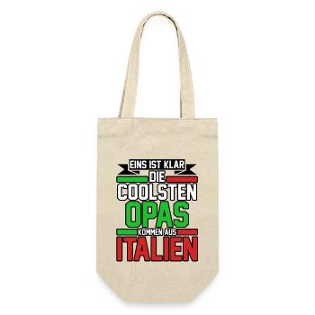 Italia Italiener Opa Nonno Italienisch Italien - Geschenkbeutel für Flaschen - Natur - Vorne