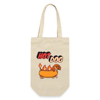 Funny Hot Dog.Funny Food Pun - Gift Bag for Bottles - nature - Front