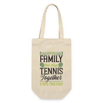 drôle de joueur de tennis raquette famille - Sac à bouteille - nature - Devant