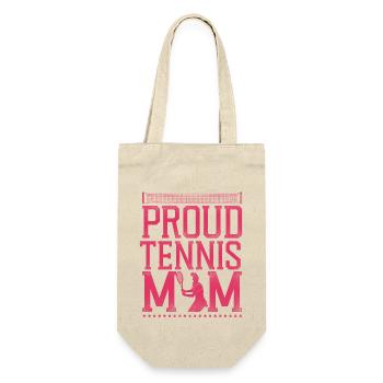Funny Tennis Player Racket Mom - Gift Bag for Bottles - nature - Front