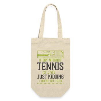 Raquette de joueur de tennis drôle un jour - Sac à bouteille - nature - Devant