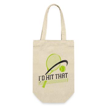 Funny Tennis Player Racket I'd Hit - Gift Bag for Bottles - nature - Front