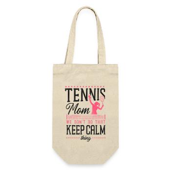 Funny Tennis Player Racket Mom - Gift Bag for Bottles - nature - Front