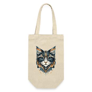 Perserkatze Perser Katze Persian Cat Süße Katzen - Geschenkbeutel für Flaschen - Natur - Vorne