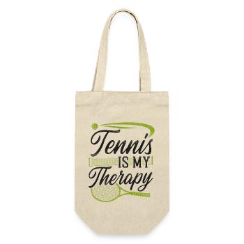 Drôle de joueur de tennis Raquette Tennis - Sac à bouteille - nature - Devant