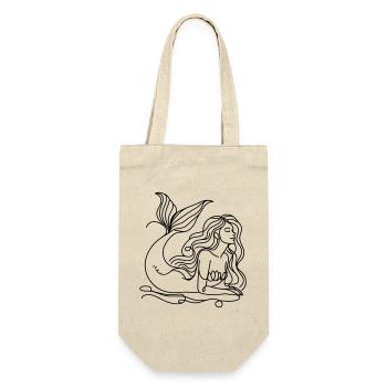 Drawing Mermaid Lineart - Gift Bag for Bottles - nature - Front