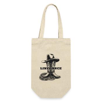 Linedance Linedancing Country Fan - Free Gift - Gift Bag for Bottles - nature - Front