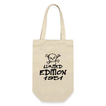 Limited Edition 1951 Geburtstag 1951 Geboren - Geschenkbeutel für Flaschen - Natur - Vorne