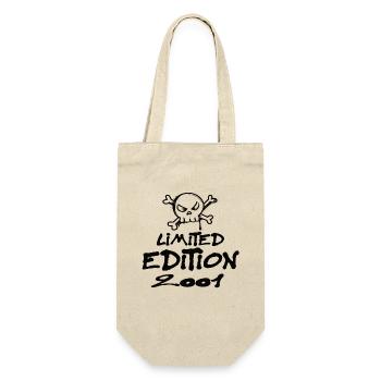 Limited Edition 2001 Geburtstag 2001 Geboren - Geschenkbeutel für Flaschen - Natur - Vorne
