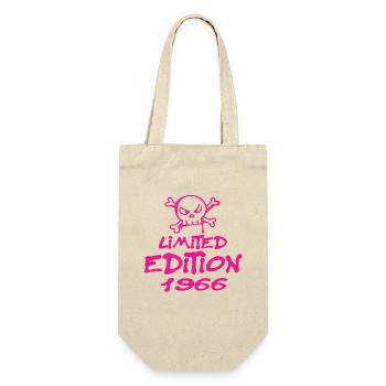 Limited Edition 1966 Geburtstag 1966 Geboren - Geschenkbeutel für Flaschen - Natur - Vorne