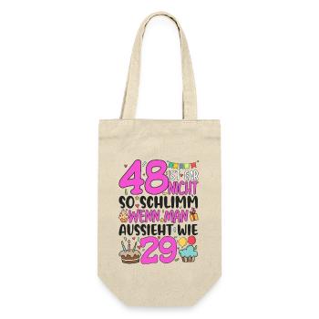 48th birthday women 48 is not so bad - Gift Bag for Bottles - nature - Front