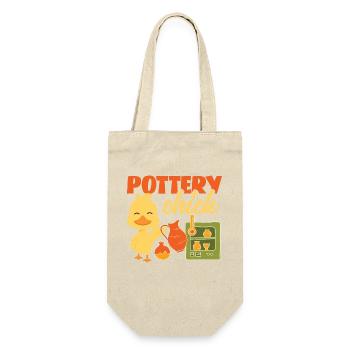 Pottery Ceramics Artist Chicken - Geschenkbeutel für Flaschen - Natur - Vorne