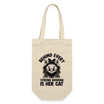 Derrière chaque femme forte se cache son chat Ragdoll Lover - Sac à bouteille - nature - Devant