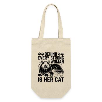Derrière chaque femme forte se cache son chat Ragdoll Lover - Sac à bouteille - nature - Devant