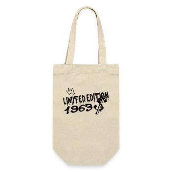 Limited Edition 1963 Geburtstag 1963 Geboren - Geschenkbeutel für Flaschen - Natur - Vorne