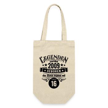 Legenden wurden 2009 geboren mit 16 beginnt Leben - Geschenkbeutel für Flaschen - Natur - Vorne