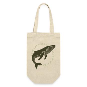 Buckelwal: Save the Whales, Save the Ocean - Geschenkbeutel für Flaschen - Natur - Vorne