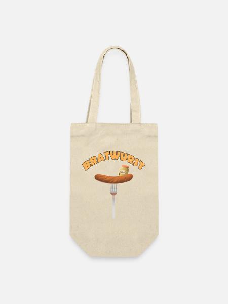 BRATWURST - Geschenkbeutel für Flaschen - Natur