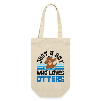 Otter Boy Just A Boy Who Loves - Gift Bag for Bottles - nature - Front