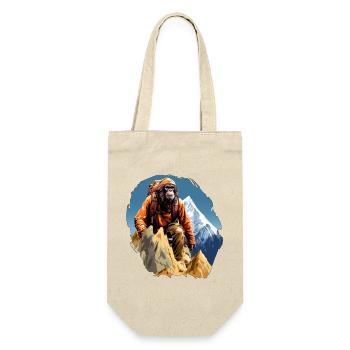 Affen Bergsteiger / Wandern Affe - Geschenkbeutel für Flaschen - Natur - Vorne