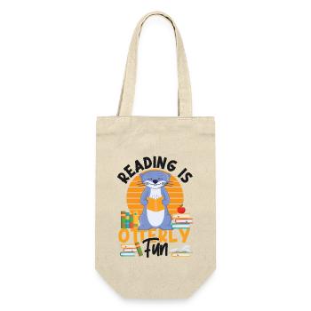 Otter Reading Teacher Literature - Geschenkbeutel für Flaschen - Natur - Vorne