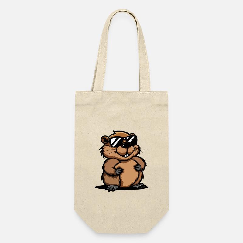 Castor Bande dessinée Cool - Sac à bouteille - nature