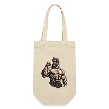Bodybuilder Fitness Muscles - Sac à bouteille - nature - Devant