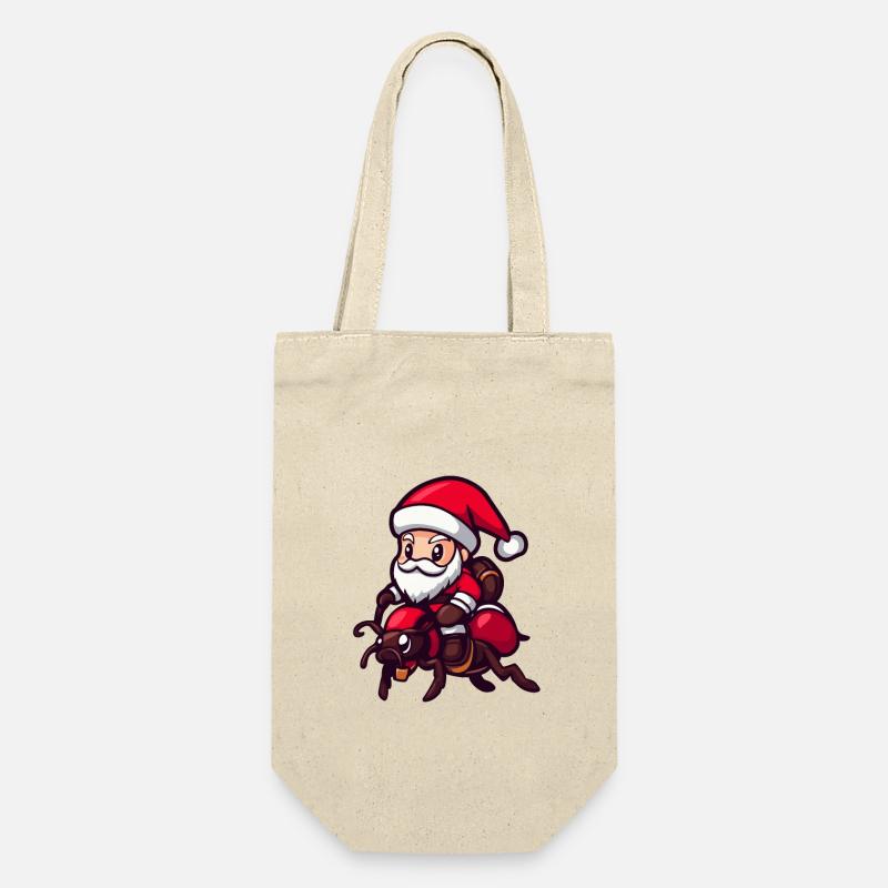 Fourmi Père Noël Dessin animé - Sac à bouteille - nature