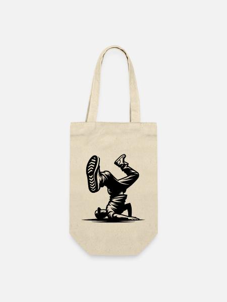 Breakdance - Geschenkbeutel für Flaschen - Natur