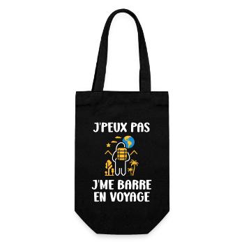 Travel Humor Vacation - Gift Bag for Bottles - black - Front
