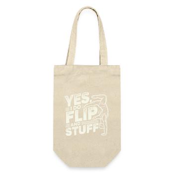 Ja, ich mache Flip und so weiter - Geschenkbeutel für Flaschen - Natur - Vorne