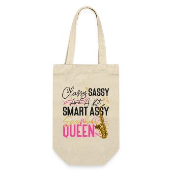 Saxophone Classy Sassy And A Bit - Gift Bag for Bottles - nature - Front