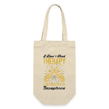 Saxophones I Don't Need Therapy I - Gift Bag for Bottles - nature - Front