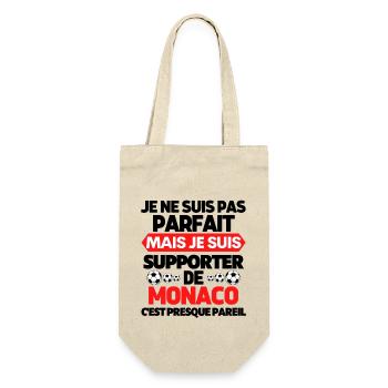 Je ne suis pas parfait je suis supporter de Monaco - Sac à bouteille - nature - Devant