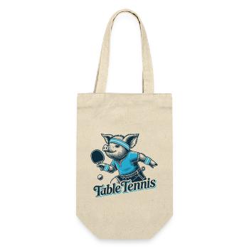 Drôle de tennis de table style vintage Piggy - Sac à bouteille - nature - Devant