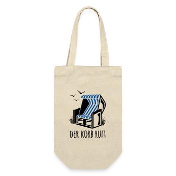 Der Korb ruft - Strandkorb - Meer - Urlaub - Geschenkbeutel für Flaschen - Natur - Vorne