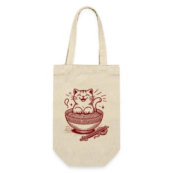Chat Kawaii Dans Un Bol De Ramen Nouilles Japonaises - Sac à bouteille - nature - Devant