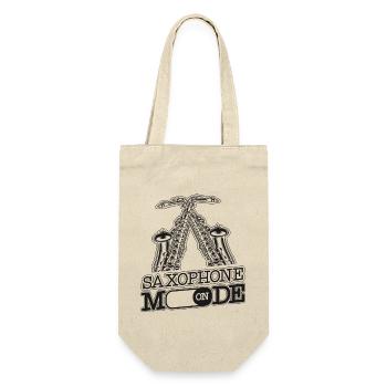 Saxophone Saxophone Mode On - Gift Bag for Bottles - nature - Front