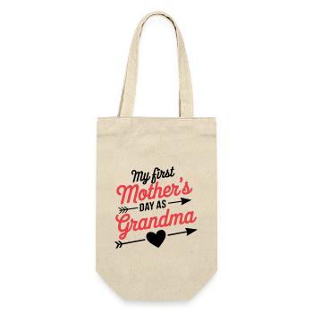 Grandma: My first Mother's Day as a grandmother - Gift Bag for Bottles - nature - Front