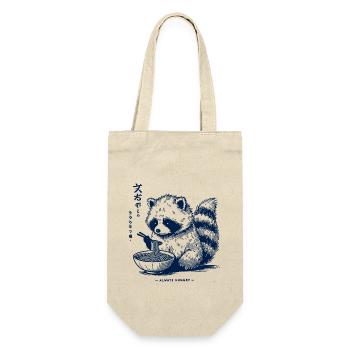 Japon Anime Streetwear Raton laveur Ramen Rétro Kawaii - Sac à bouteille - nature - Devant