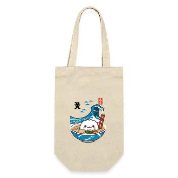 Kawaii Ramen Ukiyo-E Japanese Retro Aesthetic - Gift Bag for Bottles - nature - Front