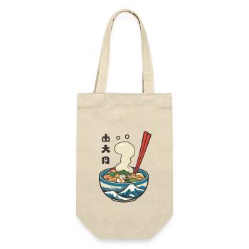 Japanese Ramen Ukiyo-E Retro Aesthetic Design - Gift Bag for Bottles - nature - Front