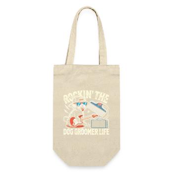 Rockin' The Dog Groomer Life - Geschenkbeutel für Flaschen - Natur - Vorne