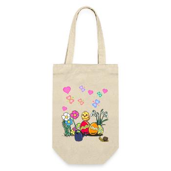 Easter Chick Easter Eggs Kids Child - Gift Bag for Bottles - nature - Front