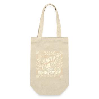 Pflanzen Sie einen Garten Ernten Sie das Glück - Geschenkbeutel für Flaschen - Natur - Vorne