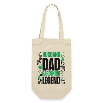 Plant Lover Gardening Dad Husband - Geschenkbeutel für Flaschen - Natur - Vorne